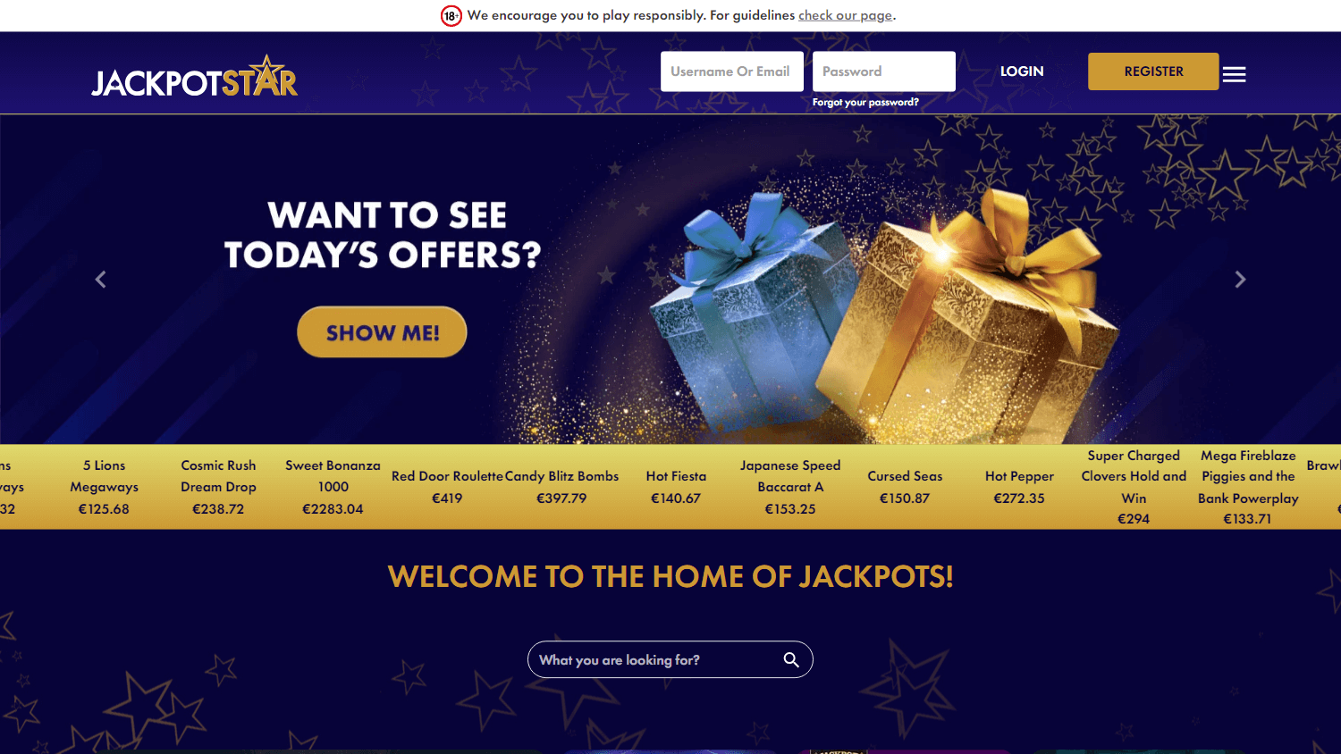 JackpotStar Casino Desktop screenshot